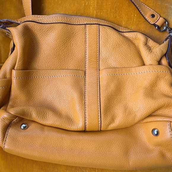 Tignanello Golden Yellow Leather Handbag - Picture 2 of 4